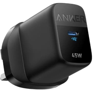 انكر شاحن 313 45 واط شاحن محمول مدمج
توصيل الطاقة - يو اس بي بي دي, أحادي USB-C, اسود