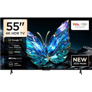 تي سي ال 55 بوصة تلفزيون ذكي
دقة 4 كيه ضوء LED, 60 Hz, اسود, في 6 سي