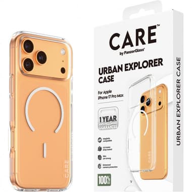 PanzerGlass Urban Explorer Back Cover Mobile Case with MagSafe
for iPhone 17 Pro Max, Transparent