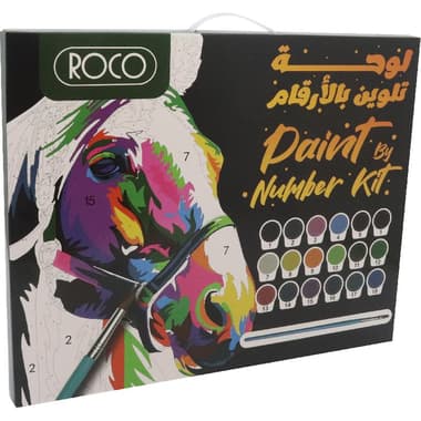 Roco Horse with Wooden Frame Paint-by-Number
18 Paint Pot + 3 Brush + Canvas Pattern