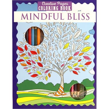 Mindful Bliss (Creative Pages) - Coloring Book with Pencils
false