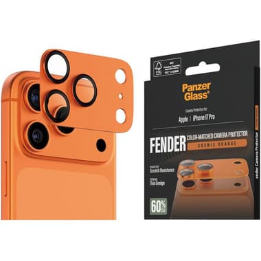 PanzerGlass Fender Color-Matched Camera Protector (Full Frame) Smartphone Camera Accessory
for iPhone 17 Pro, Cosmic Orange