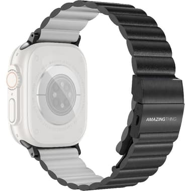 Amazing Thing Glamour Sense Leather Wrist Strap
for Watch Ultra 3/Watch Ultra 2/Watch Series 11 46/Watch Series 10 46, Sense Leather, Black