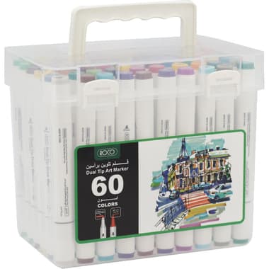 Roco Sketch Marker (60 Colors) Graphic Art Marker
Assorted Color, Twin Tip