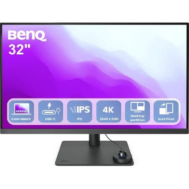 BenQ DesignVue PD3205U 31.5" Monitor
LED, 4K UHD (Ultra HD), 60 Hz, 5ms (GtG), Built-in Dual Speaker (2 X 2.5W), Dark Grey