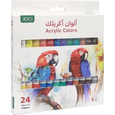 Roco Paint Set Acrylic Color
Assorted Color, 24 Colors