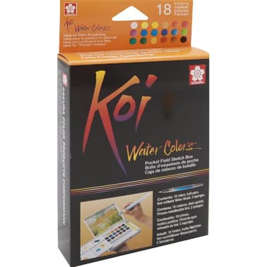 Sakura Koi Pocket Field Sketch Box Watercolor Set
18 Colors + Brush;Palette