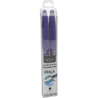 Roco Erasable Pen
Blue Ink Color, 0.7 mm, Ballpoint, 2 Pieces