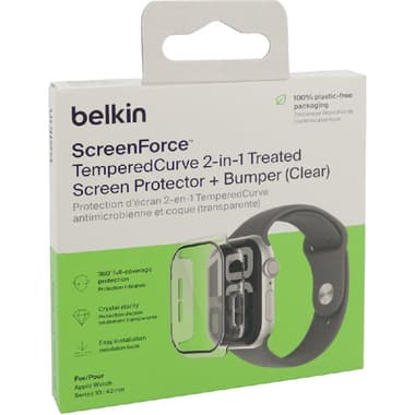 Belkin ScreenForce Smartwatch Fit Case
for Apple Watch Series 11 42/Watch Series 10 42, Clear