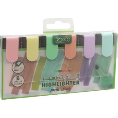 Roco Highlighter
1.2 - 3 mm Chisel Tip, Assorted Pastel Color