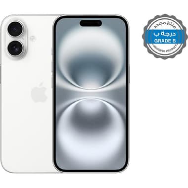 منتج مجدد درجة ب ابل آيفون 16
256 جيجابايت, ابيض, الجيل الخامس