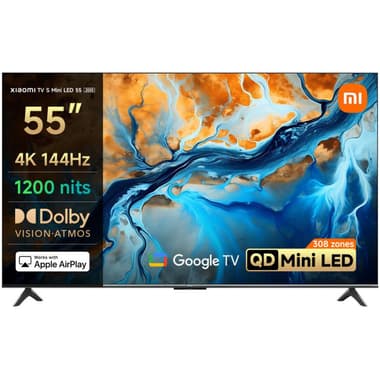Xiaomi 55" Smart TV
4K Mini-LED, 144 Hz, Black, TV S Mini 2025
