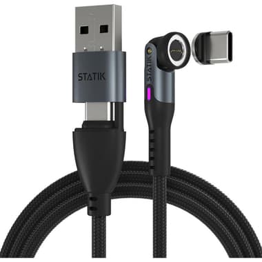 ستاتيك 360 برو USB-C to USB C سلك شحن ونقل بيانات
2 متر, 6.56 قدم, اسود