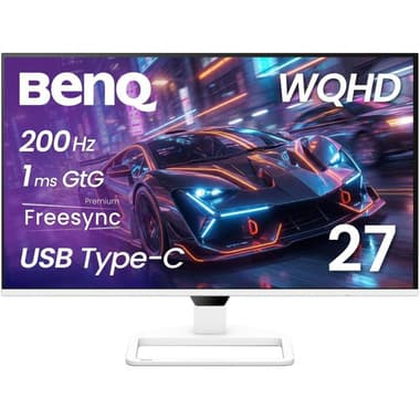 BenQ EW270Q 27" Gaming Monitor
LED, 2K, 200 Hz, 1ms (GtG), Built-in Dual Speaker (2 X 5W), White