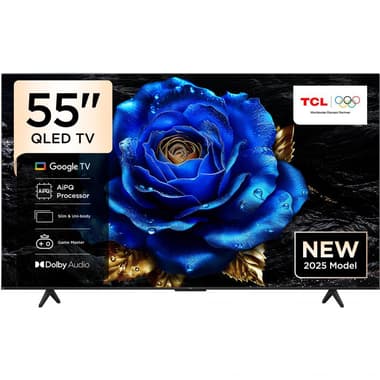 TCL 55" Smart TV
4K QLED, 60 Hz, Black, 55T6C
