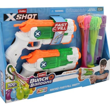 Zuru X-SHOT Water Warfare Micro Fast-Fill Party with Bunch O Balloons Play Weapons
Assorted Color, 5 Years and Above