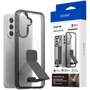 Araree Duple S Back Cover Mobile Case with Stand
for Samsung Galaxy A57 5G, Clear/Black