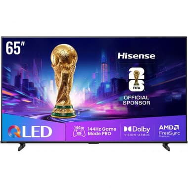 Hisense 65" Smart TV
4K QLED, 144 Hz, Black, Q7Q
