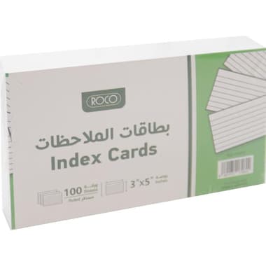 روكو بطاقات تبويب
بوصة 3 × 5, ابيض