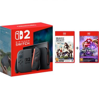 نينتيندو سويتش 2 يد تحكم Joy-Con 2
256 جيجابايت, حزمة مع Metroid Prime 4 + Bravely Default, اسود
