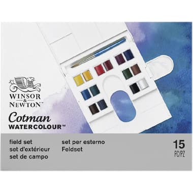 Winsor & Newton Cotman The Compact Set Watercolor
14 Colors + Brush