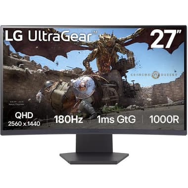 LG UltraGear 27GS60QC 27" Gaming Monitor
LCD, LED, 180 Hz, 1ms (GtG), Black