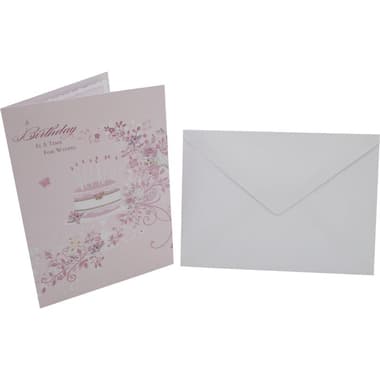 Designer Greetings Card & Envelope
"A Birthday is a Time for Wishes", Assorted Color