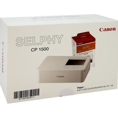 Canon SELPHY CP1500 + RP108 Dye Sublimation Printing Photo Printer
Wi-Fi/USB, White