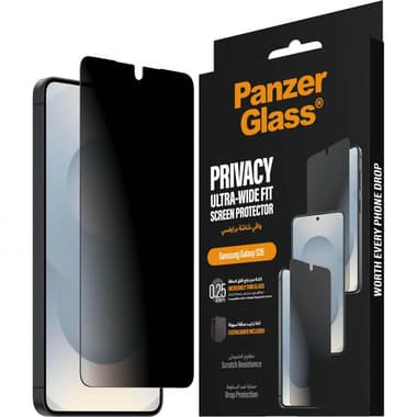 PanzerGlass Ultra-Wide Fit Smartphone Screen Protector
for Samsung Galaxy S26, Tempered Glass, 2-way Privacy