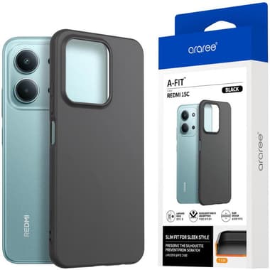 Araree A-Fit Back Cover Mobile Case
for Xiaomi Redmi 15C, Black