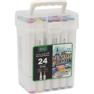 Roco Sketch Marker (24 Colors) Graphic Art Marker
Assorted Color, Twin Tip