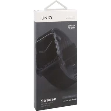 Uniq Straden Wrist Strap
for Watch Ultra 3/Watch Ultra 2/Watch Series 11 46/Watch Series 10 46, Waterproof Genuine Leather, Black