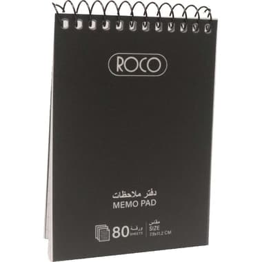 Roco Memo Notebook
Pocket Size, Solid, 7.9 X 11.2 cm, 160 Pages (80 Sheets), Lined, Black