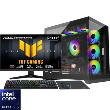 INFINIARC Cube Pro (Bundle PC) Gaming CPU
Intel Core Ultra 5 225F, 16 GB RAM, NVIDIA GeForce RTX 5060 (8 GB), 1 TB PCIe NVMe M.2 SSD