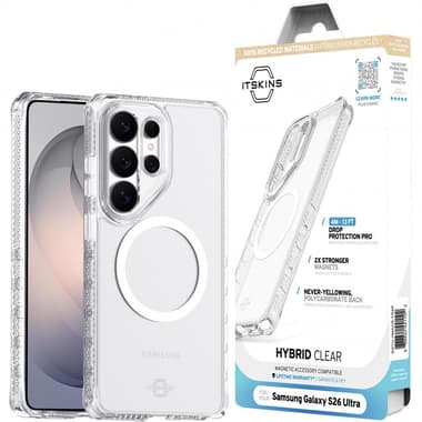 ITskins Hybrid Clear Back Cover Mobile Case with MagSafe
for Samsung Galaxy S26 Ultra, Transparent
