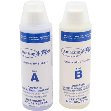 Alumilite Amazing Clear Casting Epoxy Plus
Enhanced UV Protection Epoxy, Clear Gloss, 16.00 oz ( 454.61 ml ), .61 kg ( 1.34 lb )