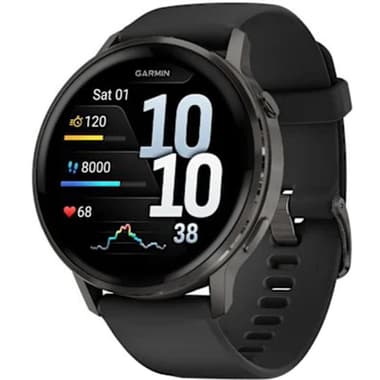 GARMIN Venu 4 Smartwatch
GPS, 1.4", Slate Stainless Steel Case, Black Silicone Strap, One Size
