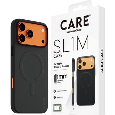 PanzerGlass SL1M Back Cover Mobile Case with MagSafe
for iPhone 17 Pro Max, Black