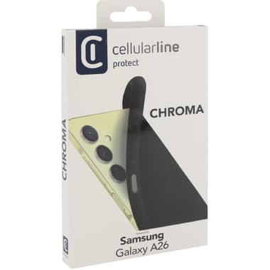 Cellularline Chroma Back Cover Mobile Case
for Samsung Galaxy A26 5G, Black