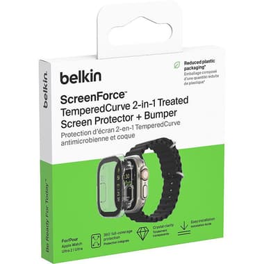 Belkin ScreenForce Smartwatch Fit Case
for Apple Watch Ultra 3/Watch Ultra 2/Watch Ultra, Clear