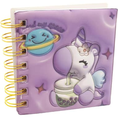 Roco Notebook
Unicorn, 9.5 X 10 cm, 96 Sheets, Single Ruled (Colored Pages), Purple