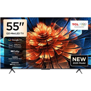 TCL 55" Smart TV
4K Mini-LED, 120 Hz/144 Hz (VRR), Black, Q6C MINI LED