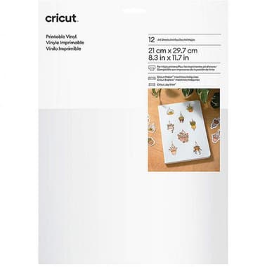 Cricut Printable Vinyl - A4
Works with Inkjet Printer, White