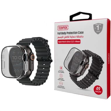 Techpick Glass Smartwatch Fit Case
for Apple Watch Ultra 3/Watch Ultra 2/Watch Ultra, Clear