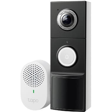 TP-Link Tapo D235 Video Doorbell Camera
Wi-Fi, Works with Amazon Alexa/Google Assistant, White/Black