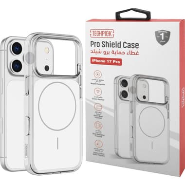 Techpick Pro Shield Back Cover Mobile Case with MagSafe
for iPhone 17 Pro, White