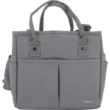 Atrium Lunch Bag
Front Pocket, Top Wide Opening, Grey