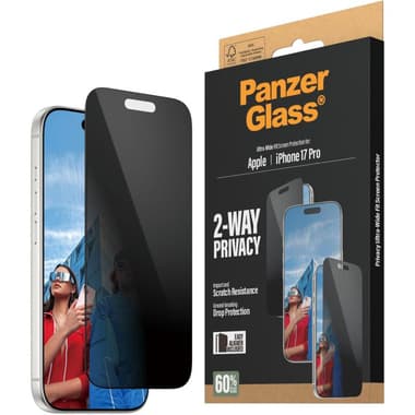 PanzerGlass Ultra-Wide Fit Smartphone Screen Protector
for iPhone 17 Pro, Tempered Glass, Privacy
