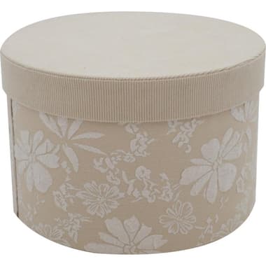 Gift Box
Floral Round Box, 5 Assorted Sizes, Beige