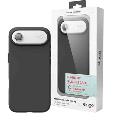 Elago Magnetic Silicone Back Cover Mobile Case with MagSafe
for iPhone Air, Black